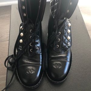 chanel combat boots 2017